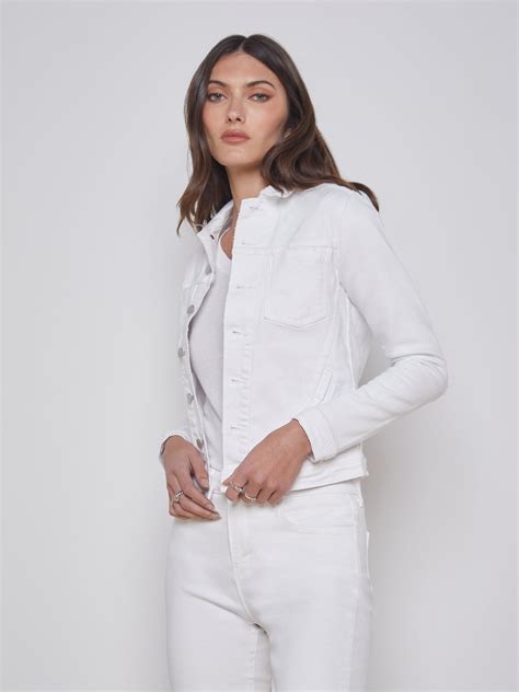 L'AGENCE Celine Jacket In Blanc Destruct